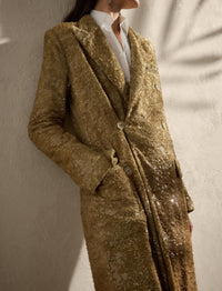 Manteau Macy décoré en tulle - Lux Tan