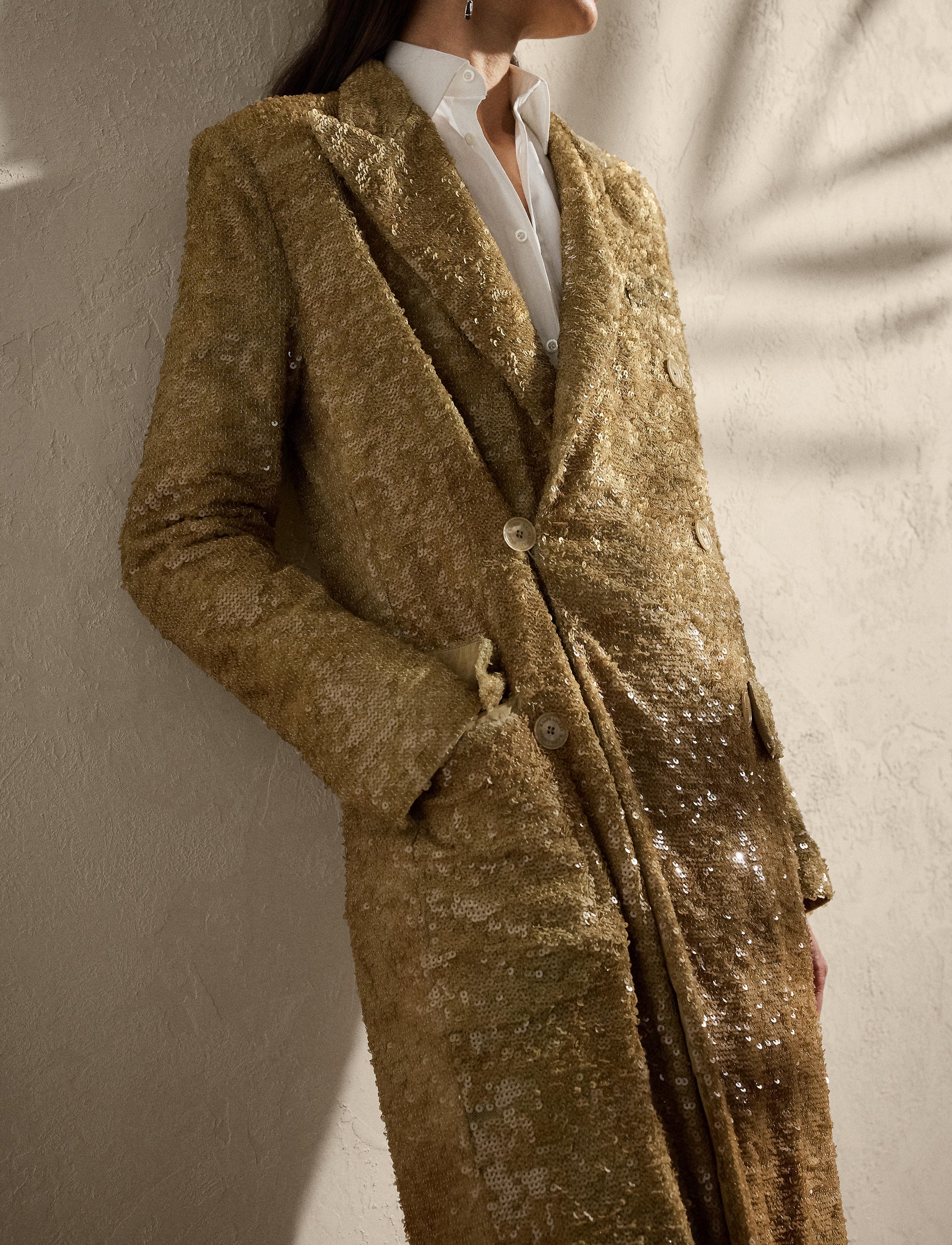 Manteau Macy décoré en tulle - Lux Tan