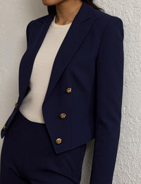 Veste Spencer en crêpe de laine - Lux Navy