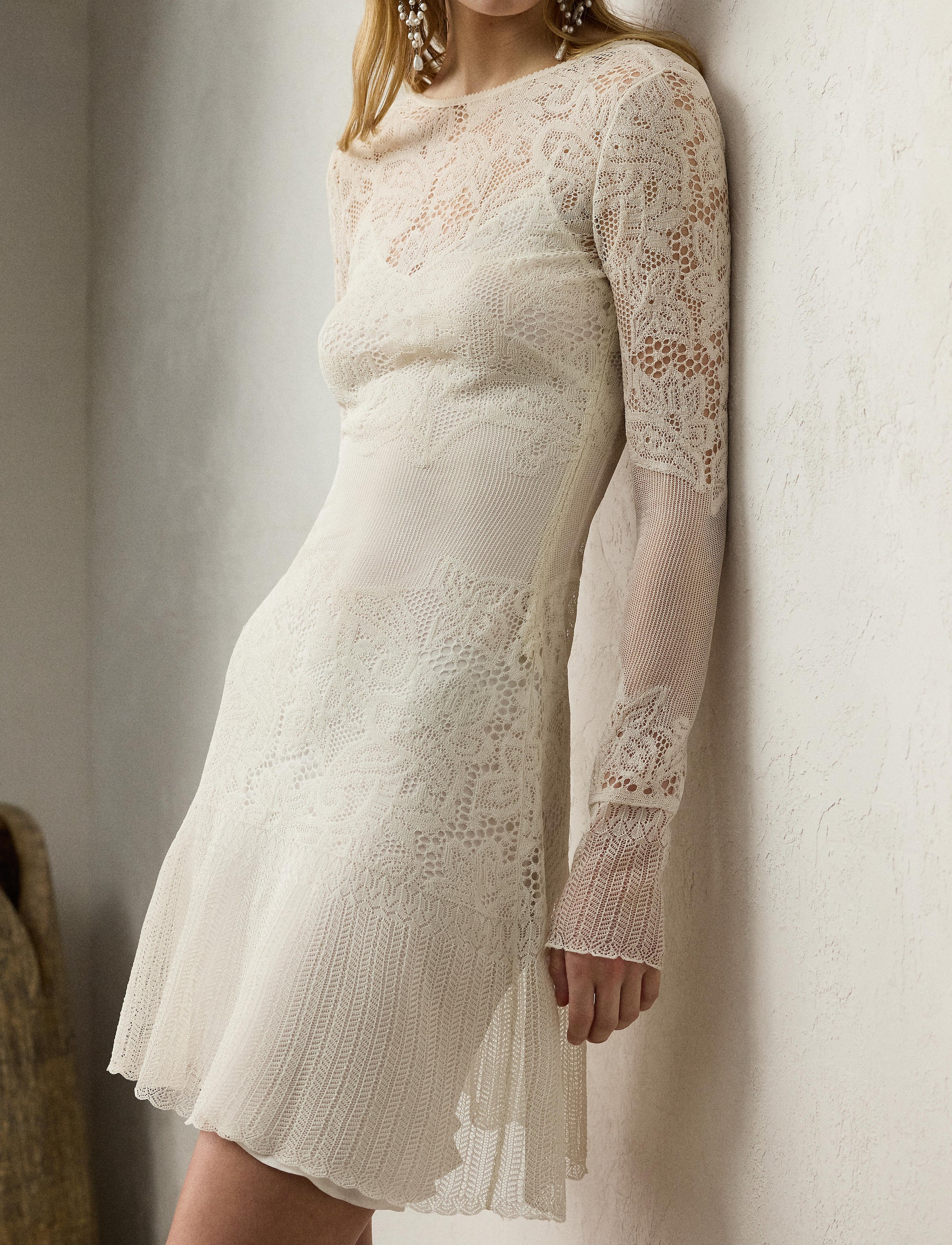 Robe-pull en soie - Lux Cream