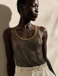 Melony mesh tank top - Cocoa