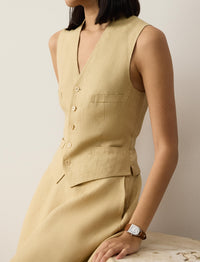 Jaiden Linen cardigan - Light Sand