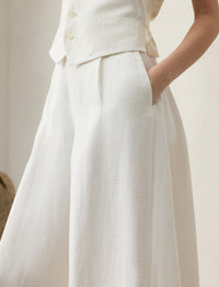 Pantalon Greeley en lin - White