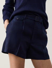 Denise shorts in linen - Lux Navy