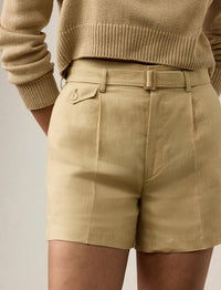 Denise shorts in linen - Light Sand