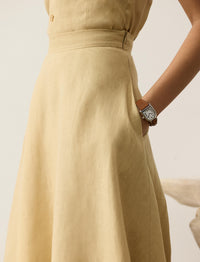Erica skirt in linen - Light Sand
