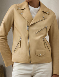 2pcs / NEW // LIGHT SAND MOTO JACKET LINED KELLEY