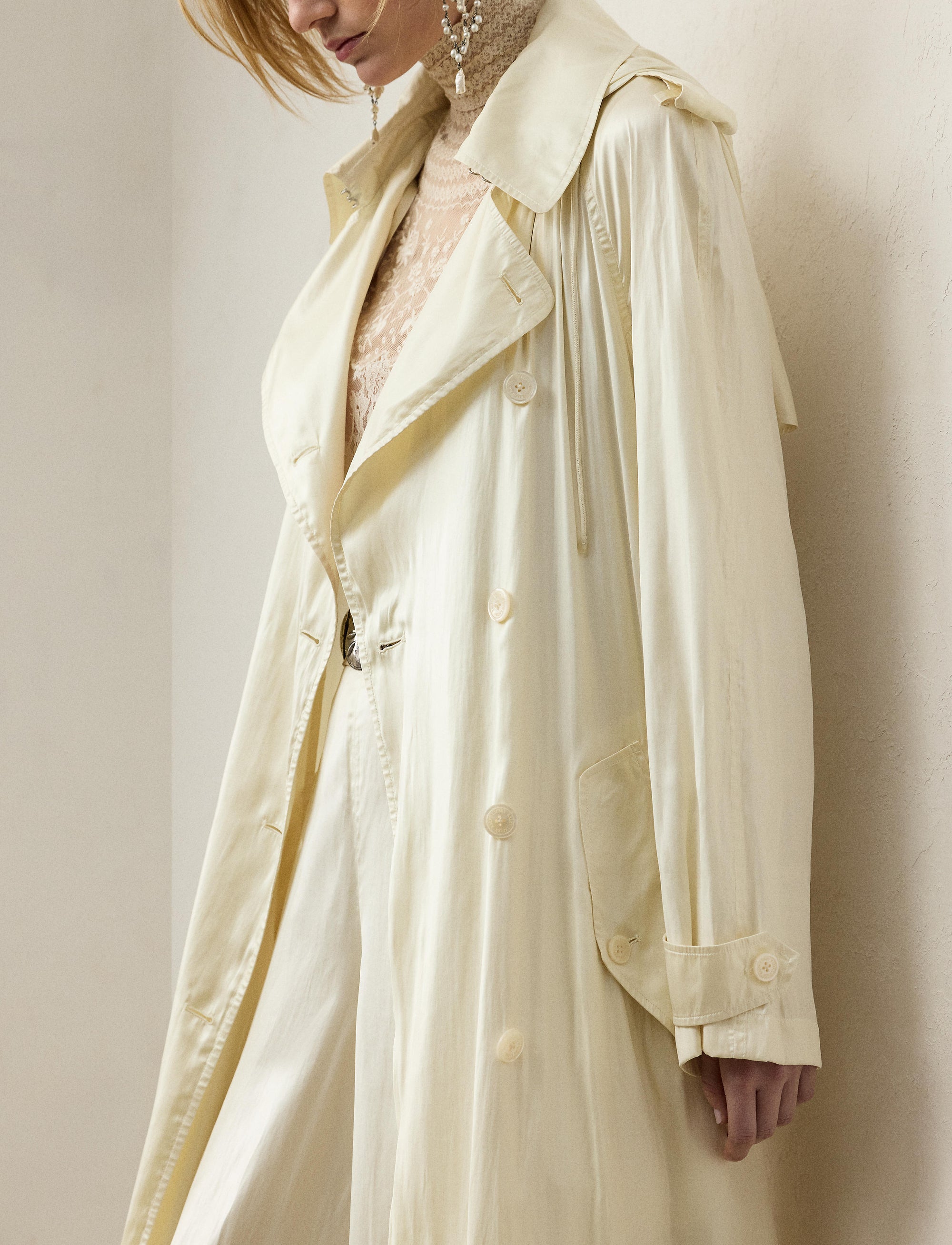 Twyla trench coat - Lux Cream