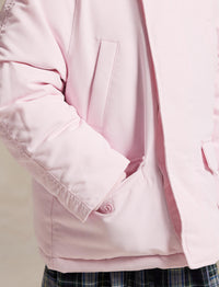 Faux fur down parka - Hint Of Pink