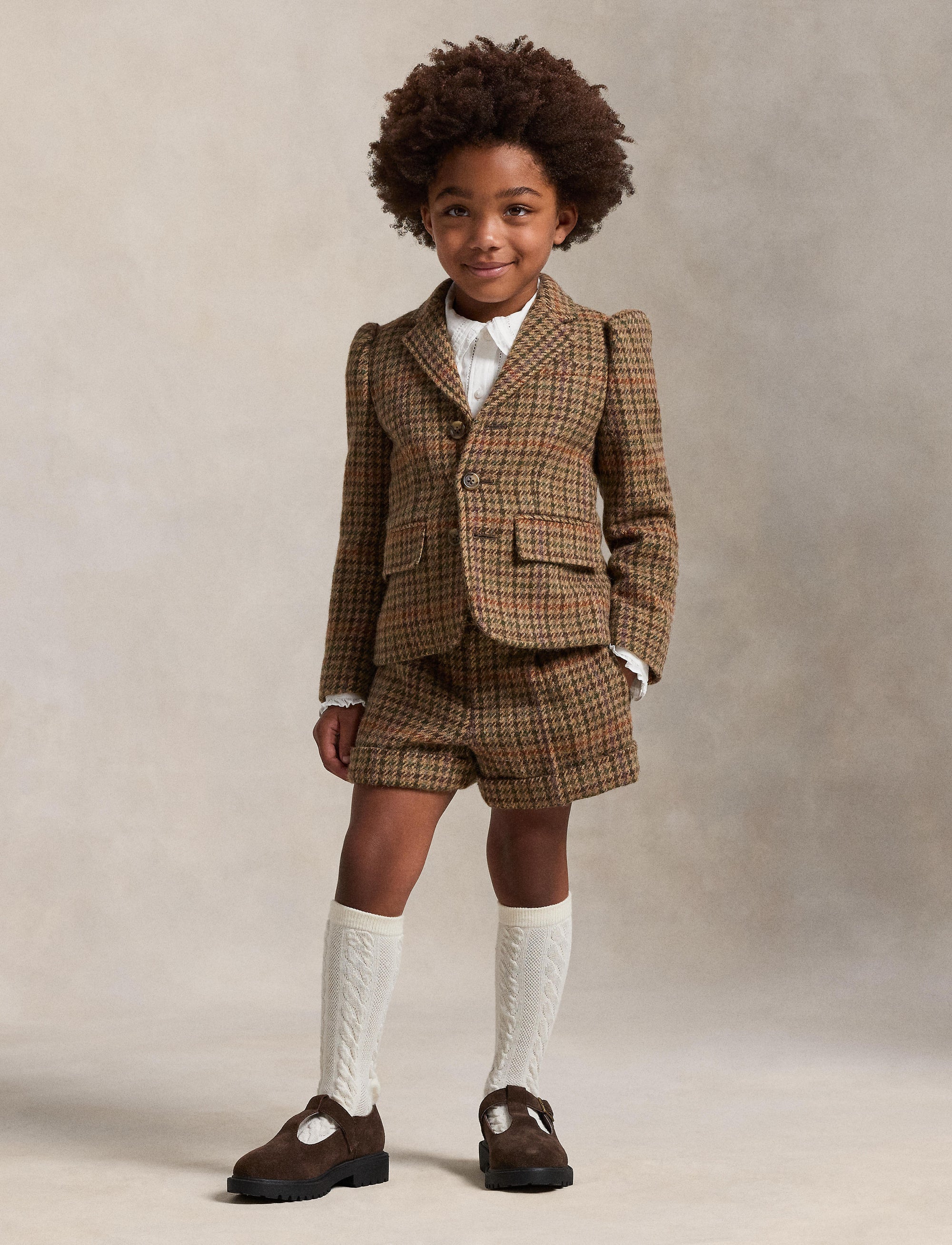 Blazer en laine - Brown, Multicolore & Check