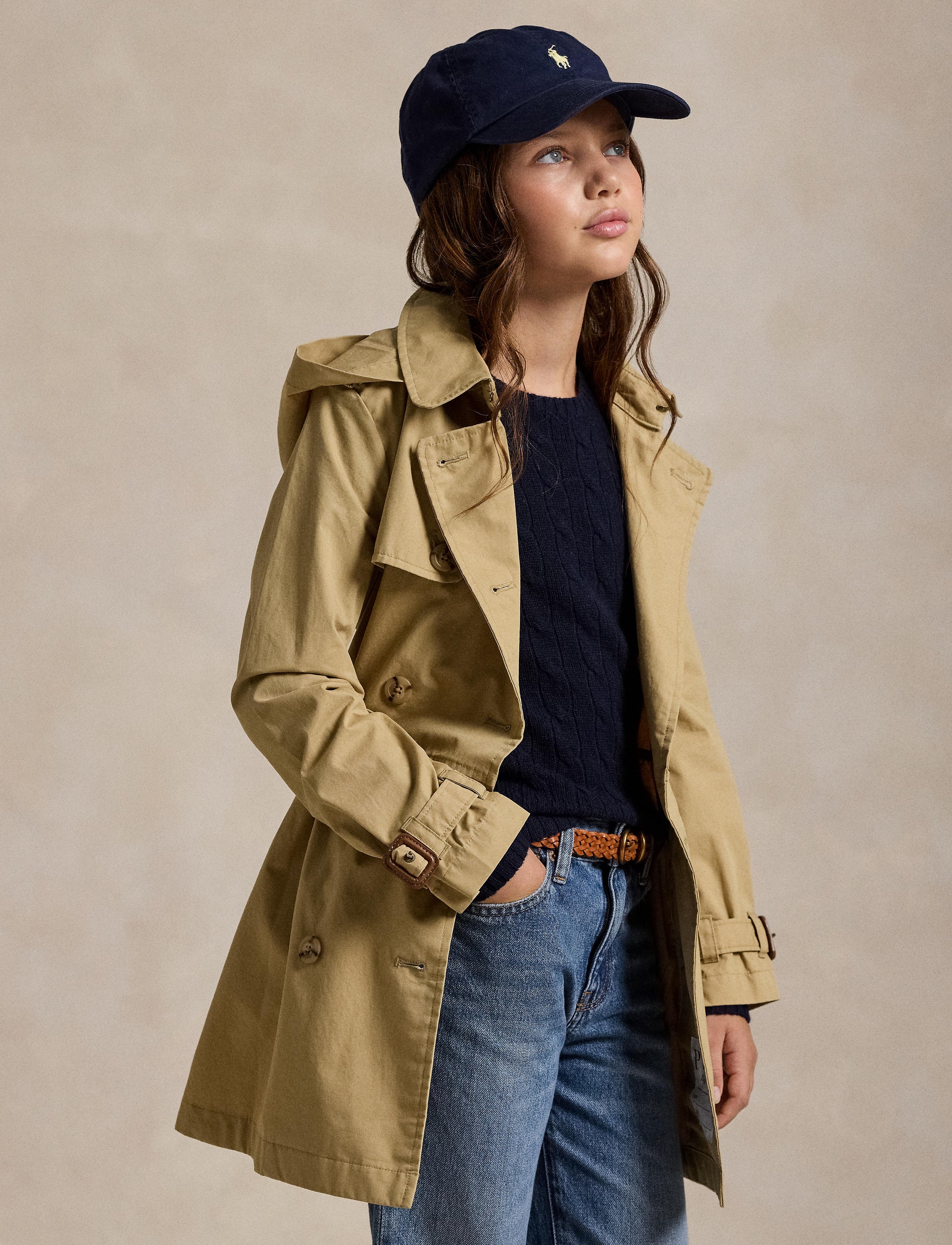 Trench-coat à capuche - Classic Khaki