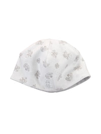 Bonnet réversible motif oursons en coton - Paper White & Multicolore