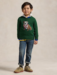 Pull motif chien en tricot intarsia - New Forest
