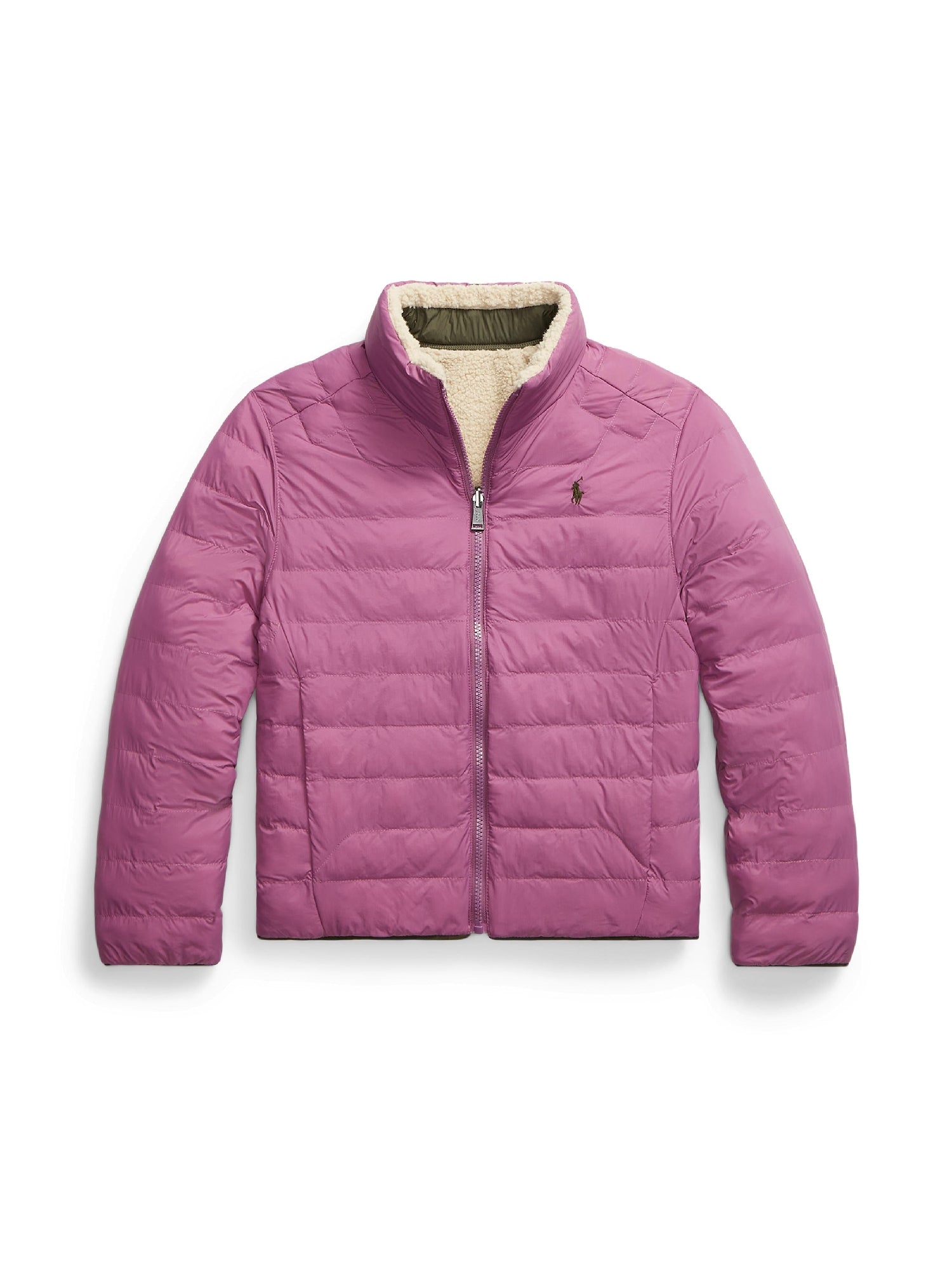 Veste réversible P-Layer 2 col cheminée - Spring Beige & Tea Rose