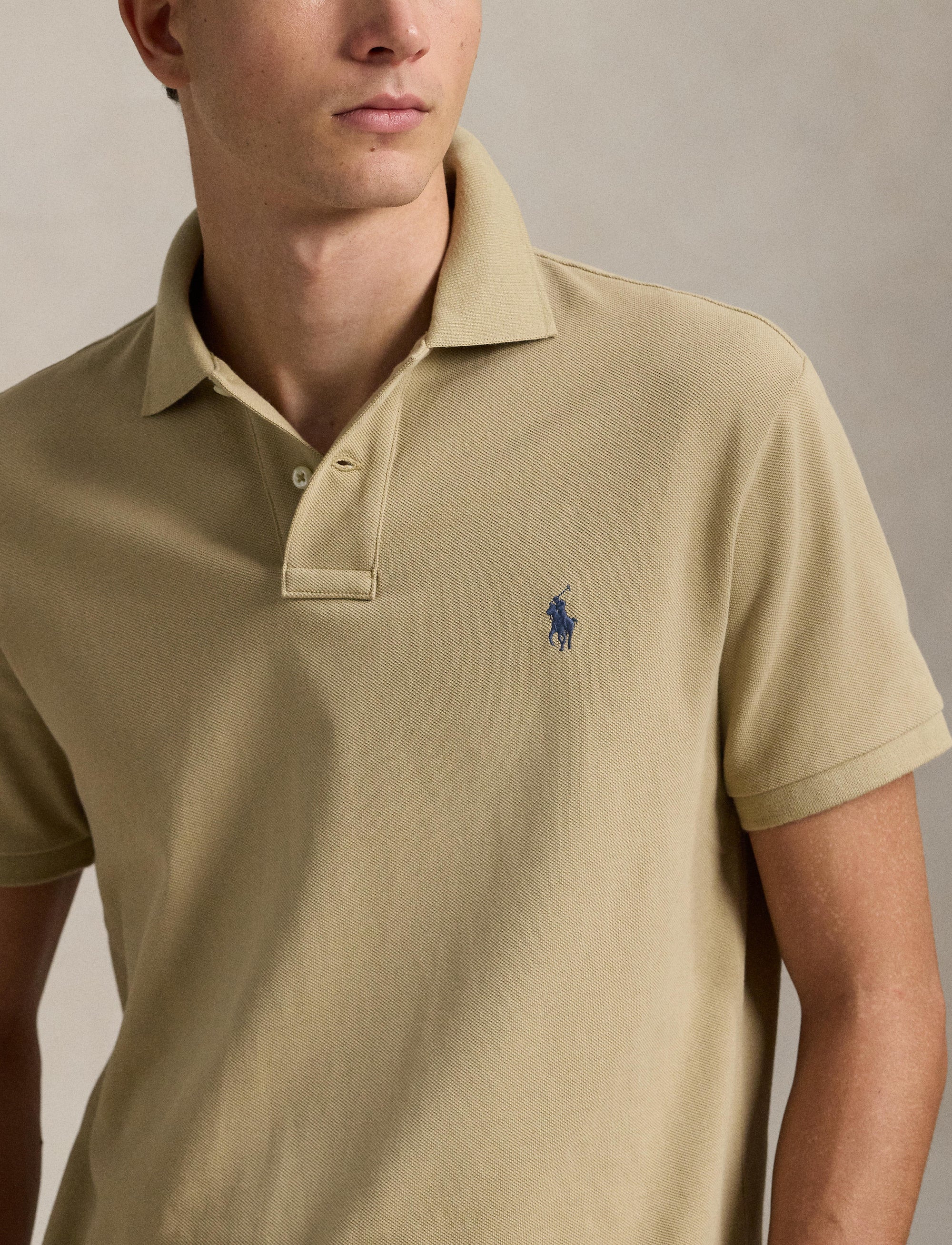 Polo coton piqué Slim Fit - Coastal Beige