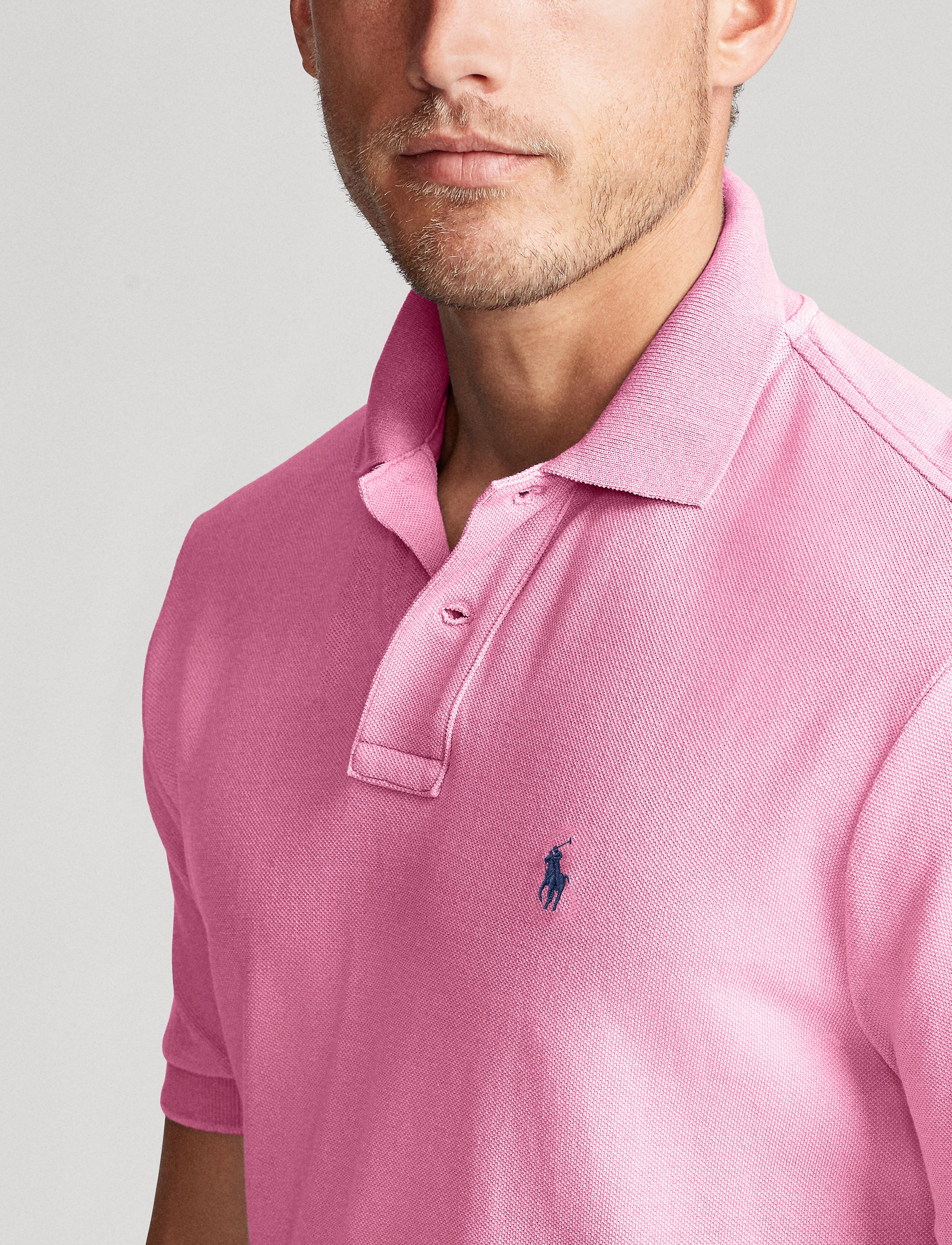 Polo en coton piqué coupe classique - Carmel Pink