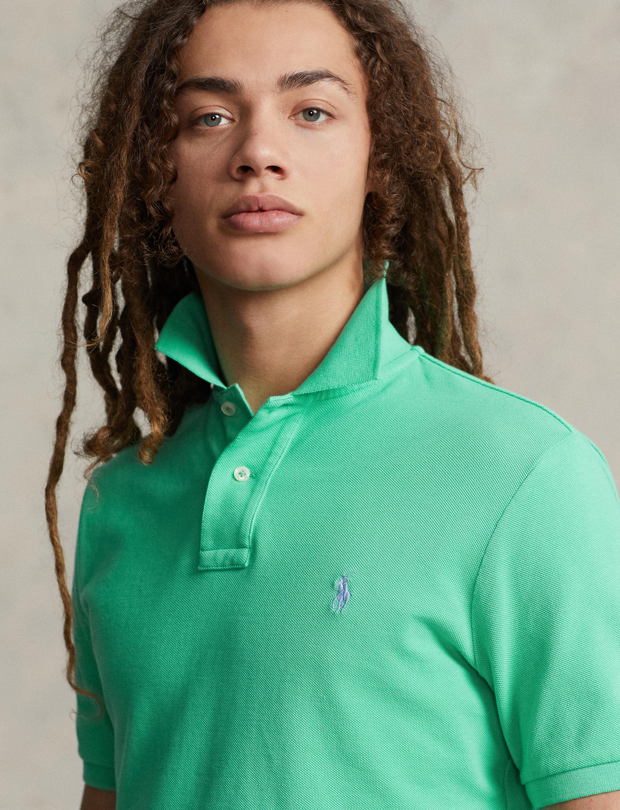 Polo coupe classique en coton piqué - Sunset Green