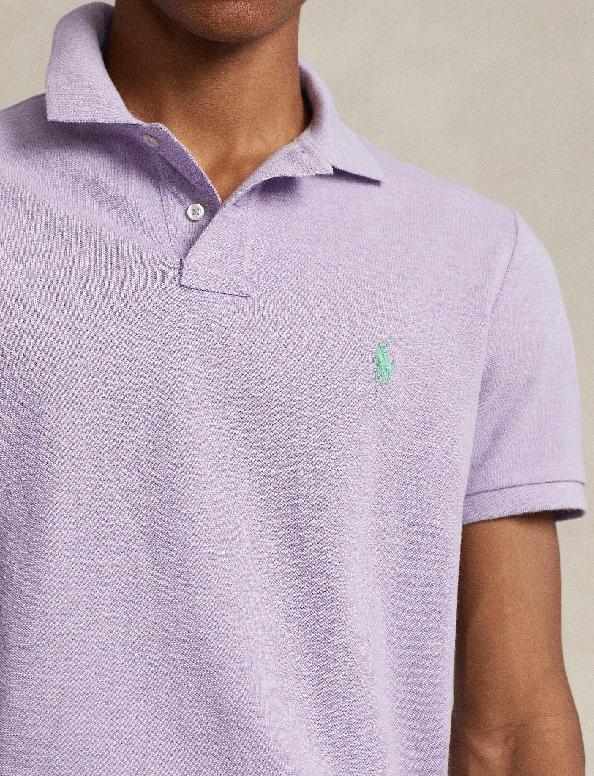 Polo coupe classique en coton piqué - Pastel Purple Heather