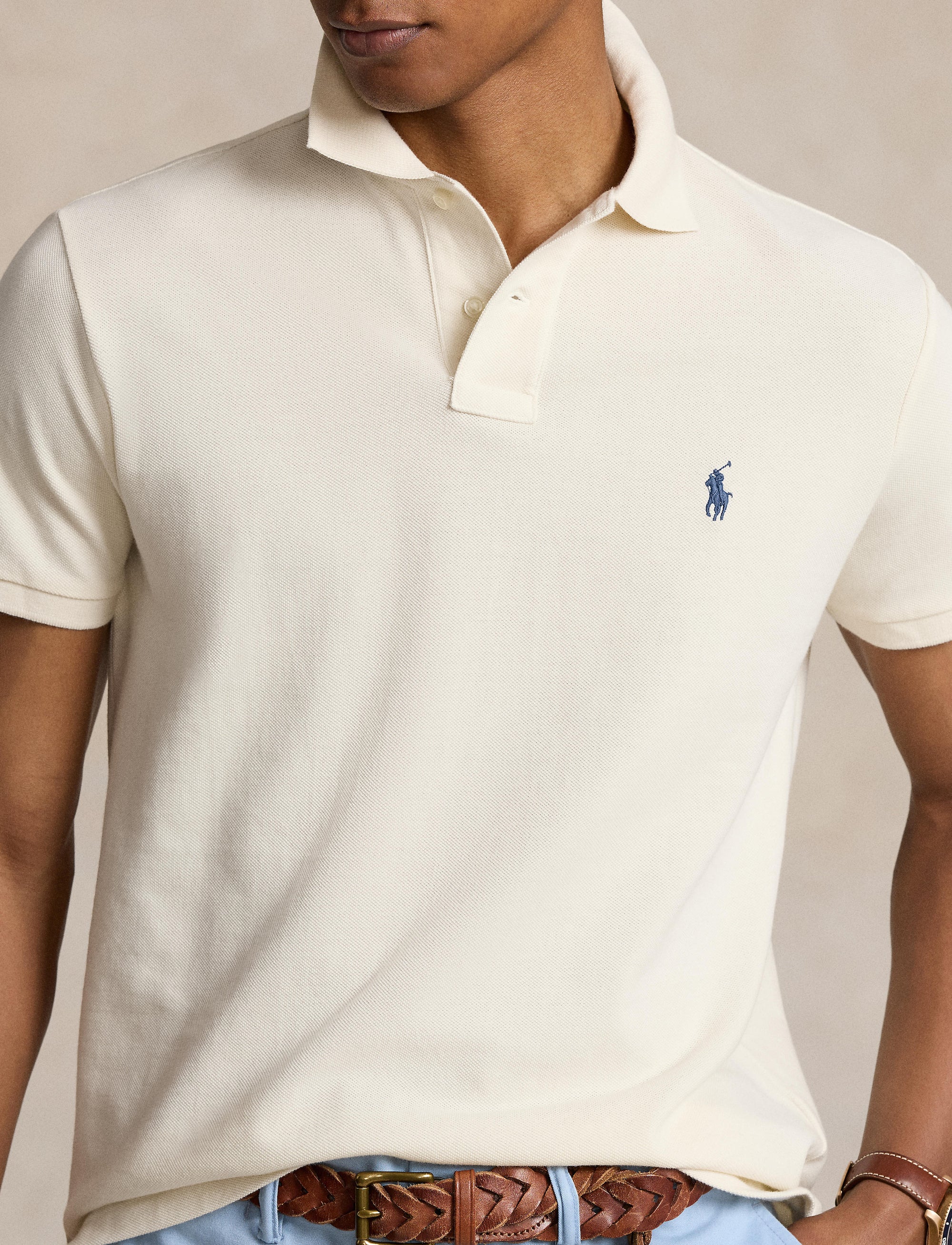 Polo coupe classique en coton piqué - Herbal Milk