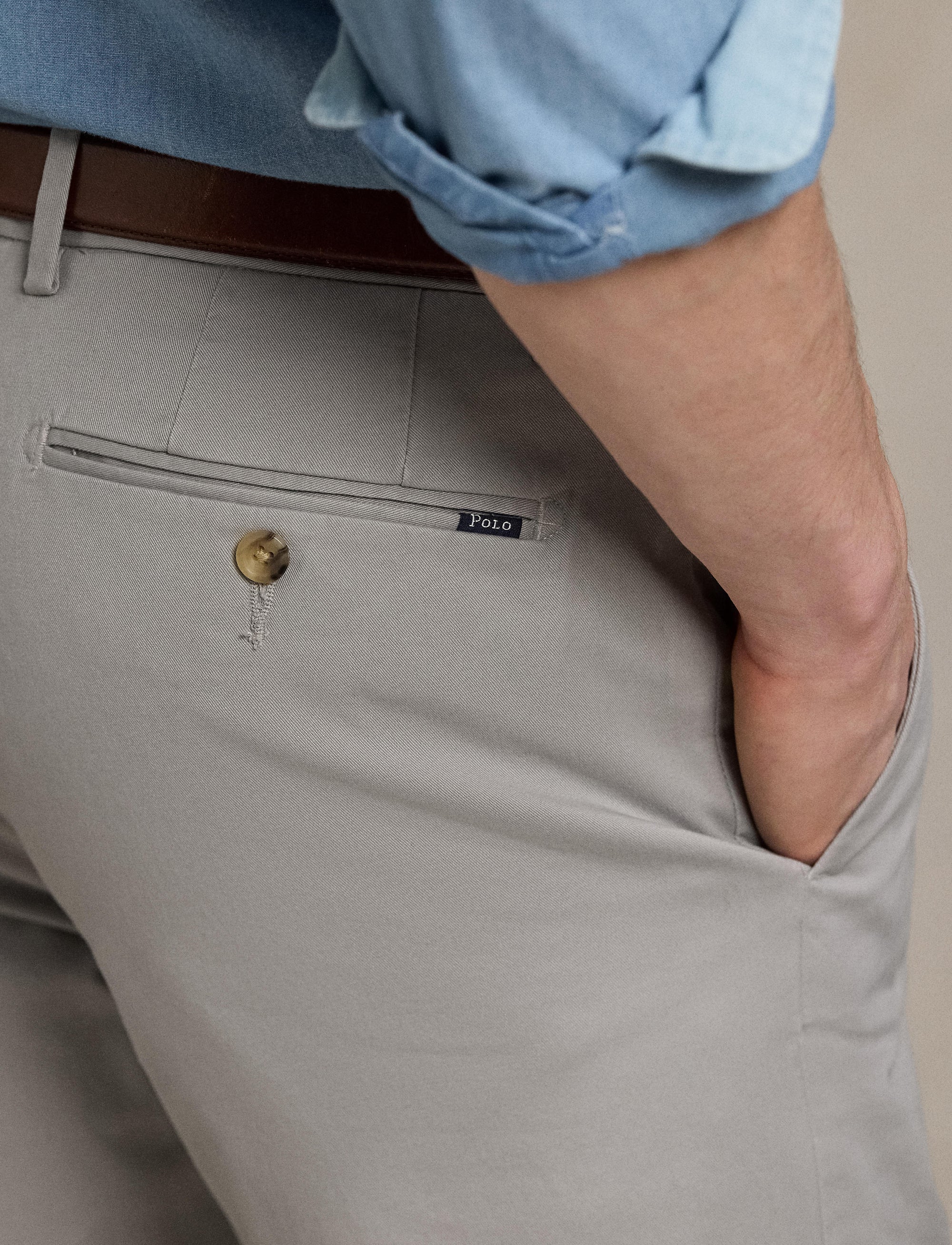 Greenwich Slim Fit chino trousers - Grey Fog