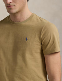 T-shirt col rond jersey Custom Slim Fit - Coastal Beige