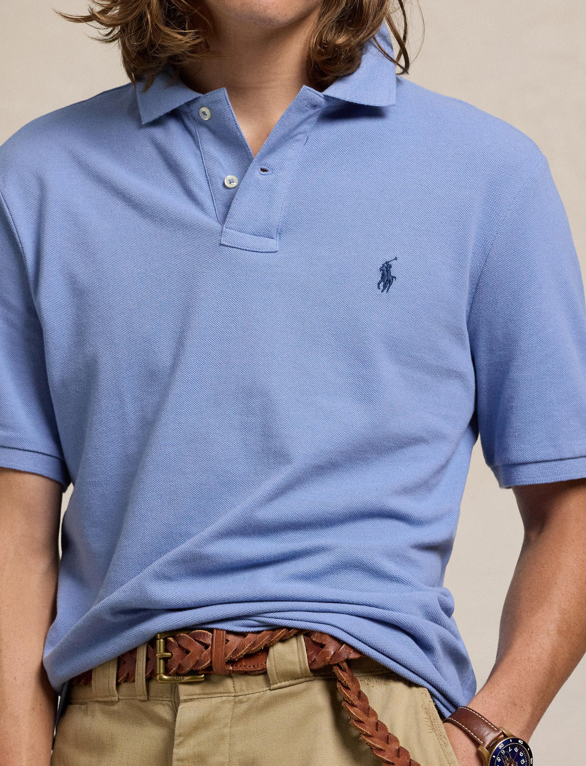 Polo en piqué coupe ajustée - Campus Blue
