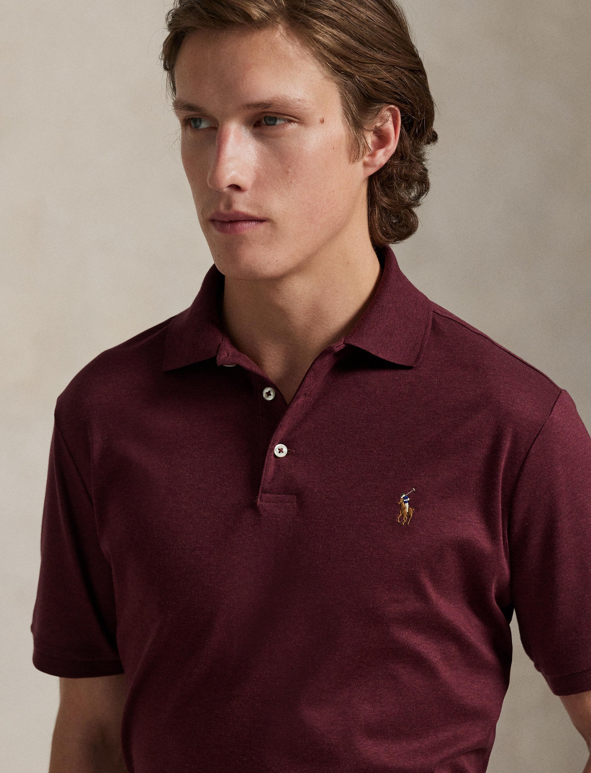 Polo coupe ajustée - Spring Wine Heather