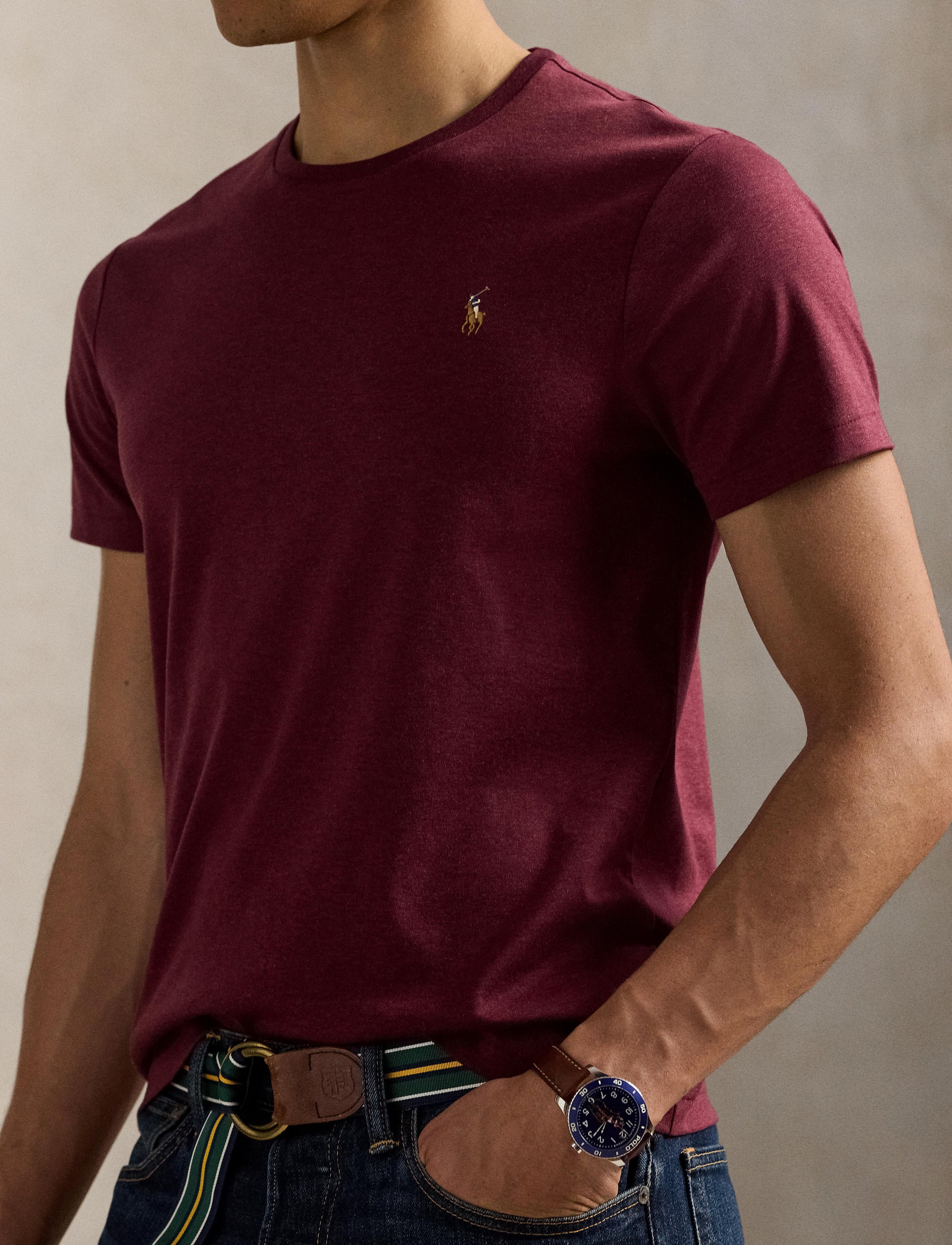 T-shirt Custom Slim Fit - Spring Wine Heather