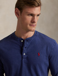 Top col tunisien en jersey flammé - Cruise Navy