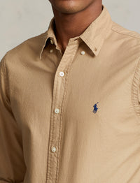 Chemise Oxford ajustée teinte en pièce - Surrey Tan