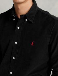 Fitted corduroy shirt - Polo Black