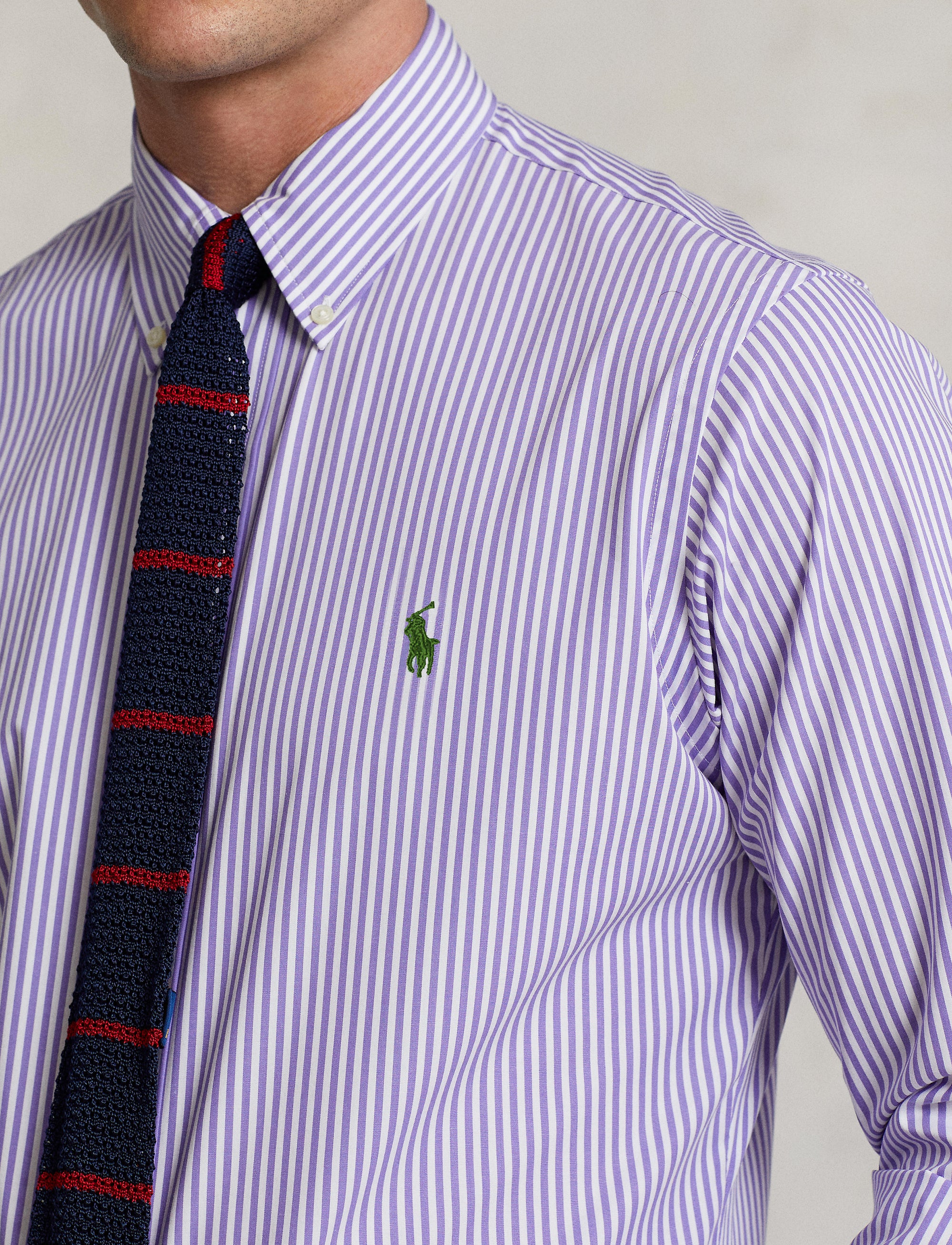 1pcs / NEW // 4655K LAVENDER/WHITE SPORT SHIRT LONG SLEEVE SLBDPPCS