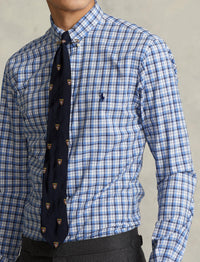 Chemise Slim Fit en popeline stretch - Blue & Multicolore