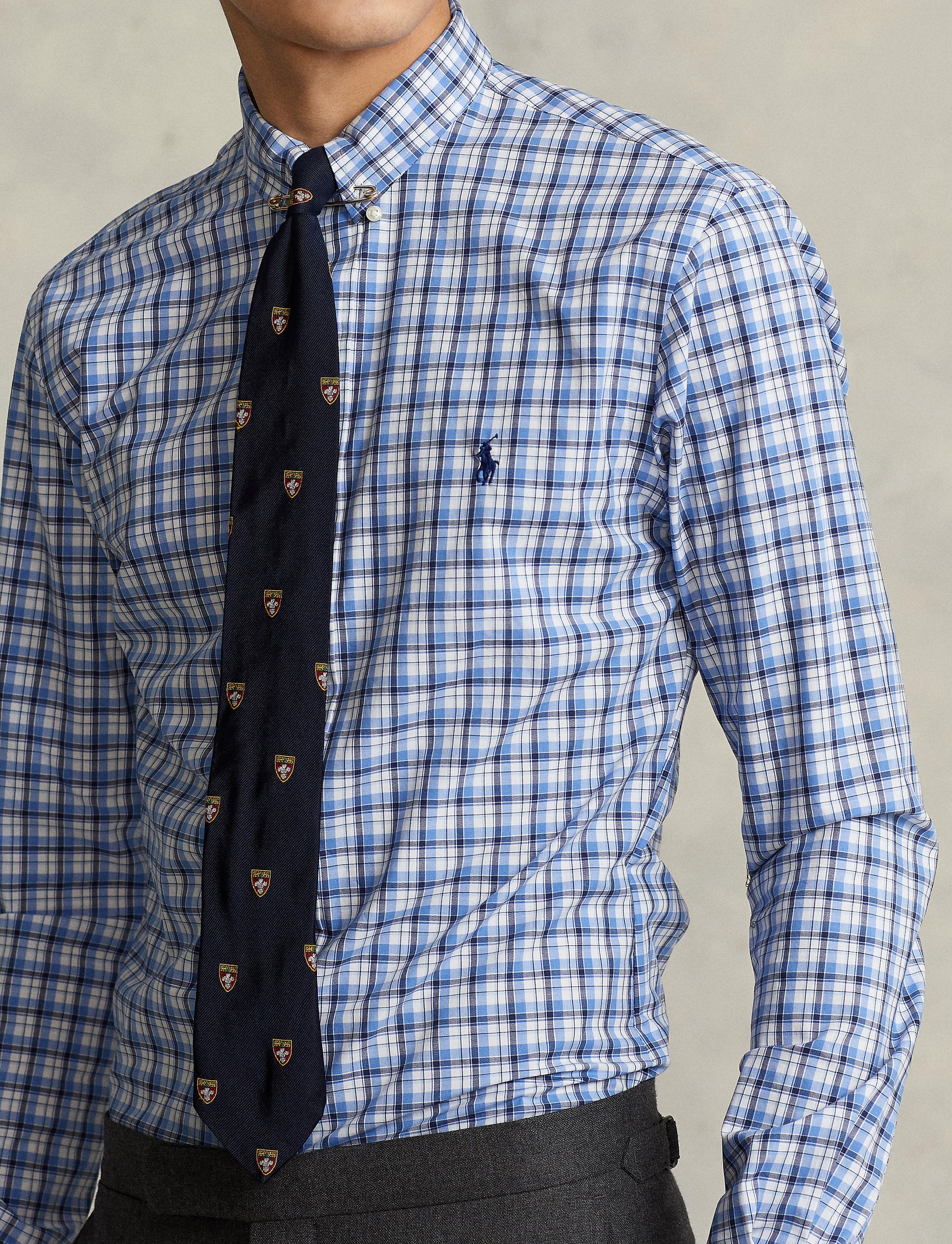 Chemise Slim Fit en popeline stretch - Blue & Multicolore