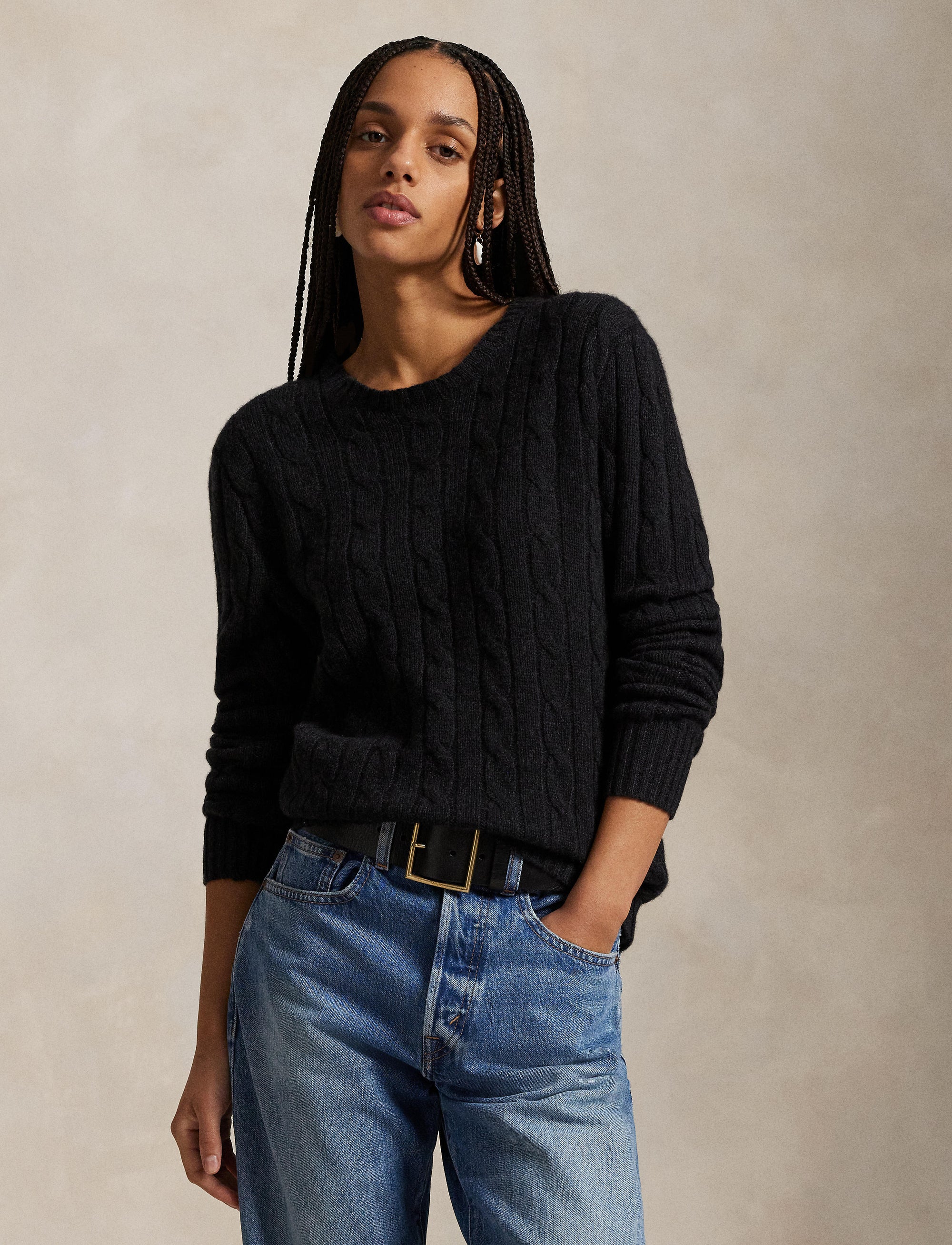 Pull iconique en cachemire torsadé - Dark Granite Heather