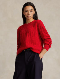 Pull iconique en cachemire torsadé - Park Ave Red
