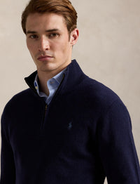 Pull demi-zippé en laine - Hunter Navy