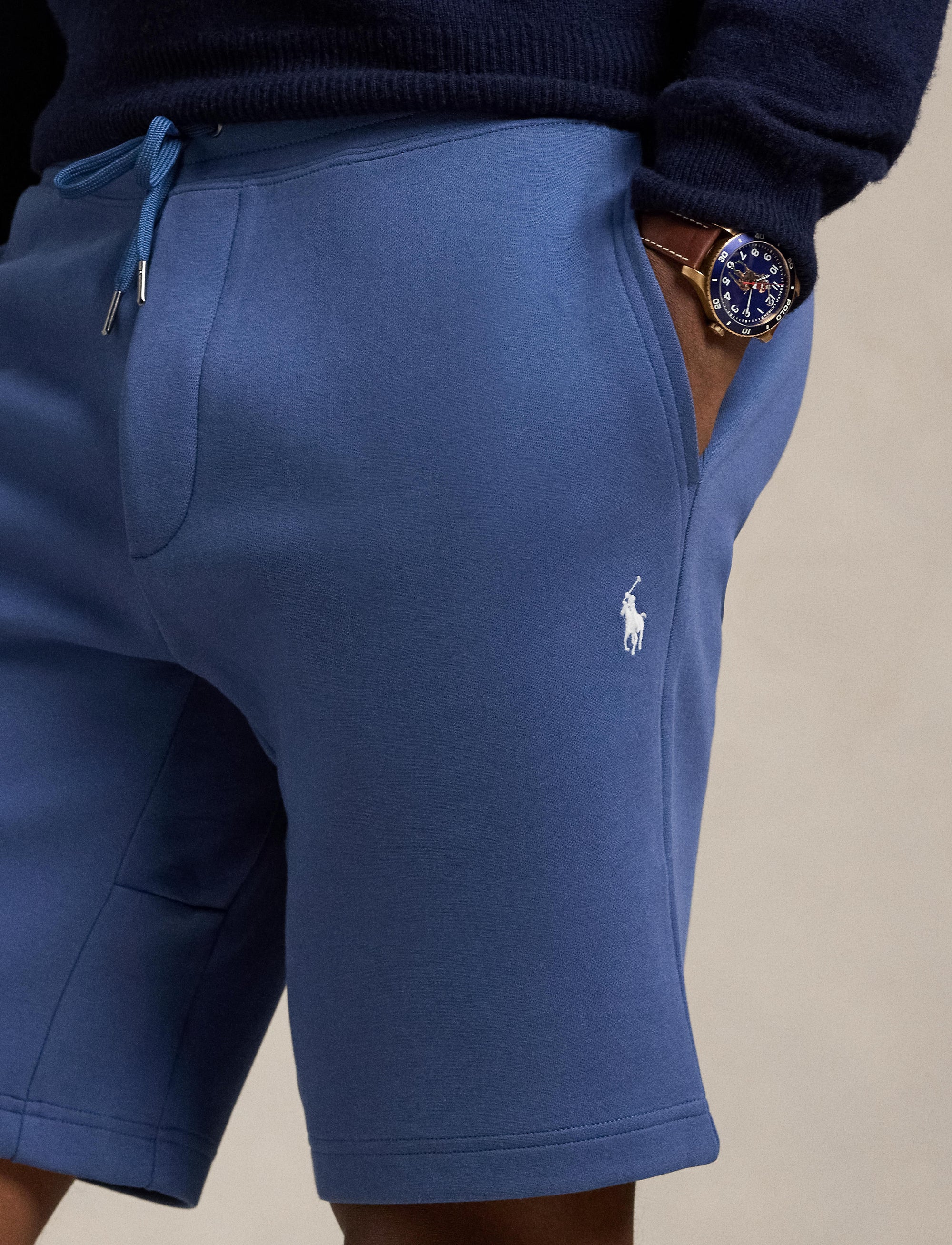 Double knit shorts - Earth Blue