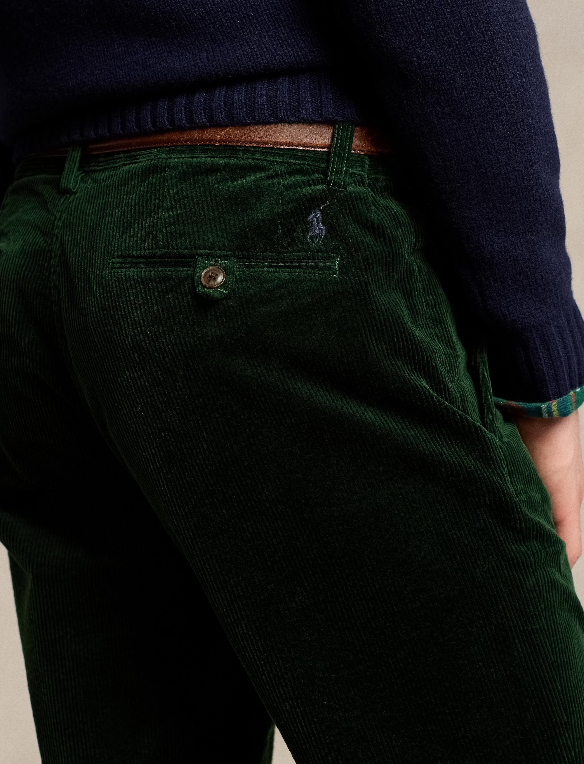 Pantalon droit velours côtelé stretch - College Green