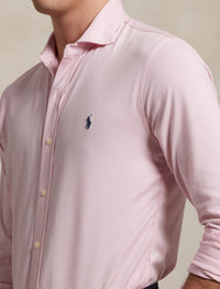 Chemise à col évasé en jersey  - Garden Pink
