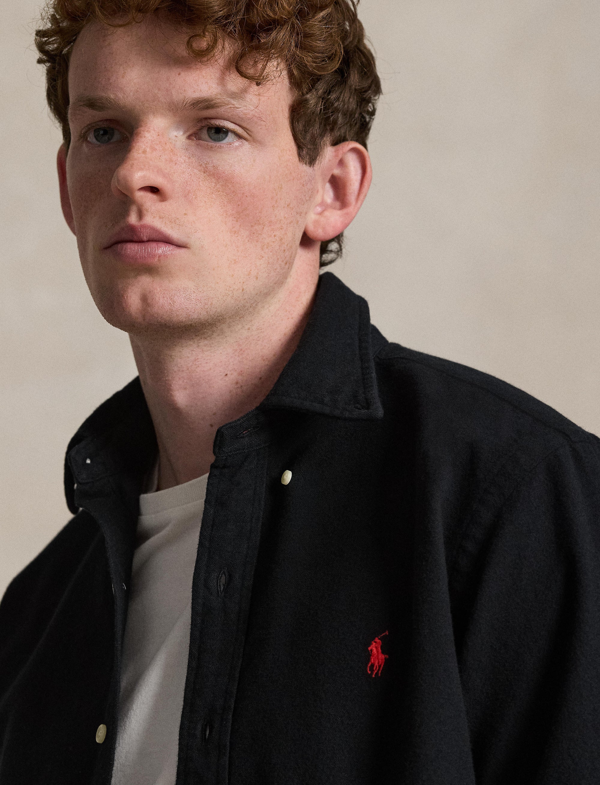 Chemise ajustée en flanelle grattée - Polo Black