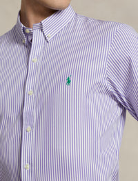 Chemise rayée Slim Fit popeline stretch - Lavender & White