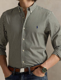 Chemise rayée Custom Fit popeline - Armadillo & White