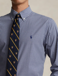Chemise Custom Fit vichy popeline  - Navy & White