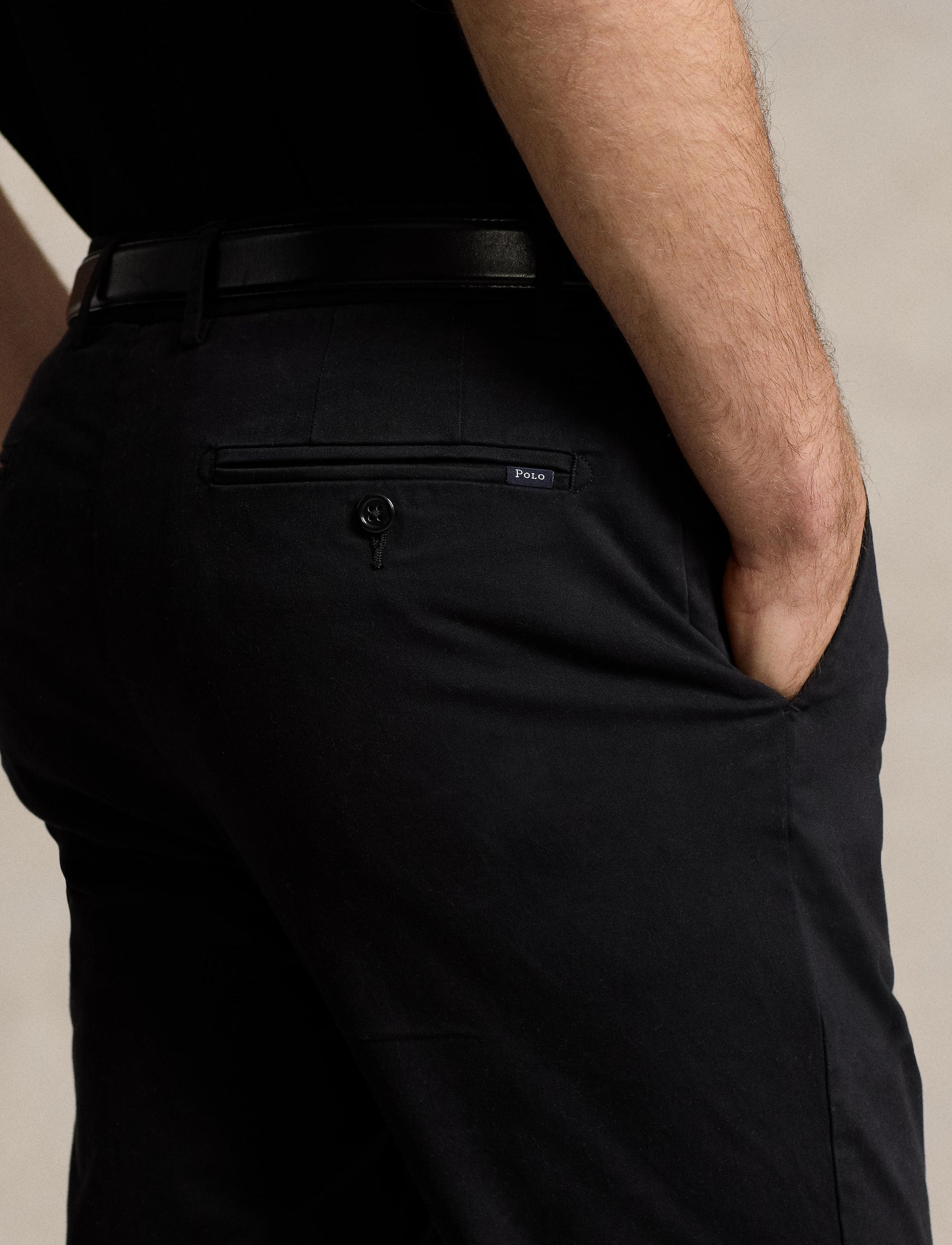 Pantalon Slim Jarrett satinette stretch - Polo Black