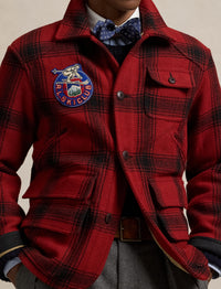 Veste utilitaire en laine écossaise  - Red Black Buffalo Plaid