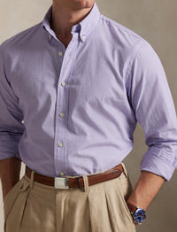 Chemise fil-à-fil Classic Fit - Lavender & White