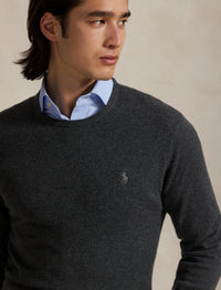 Pull col rond en laine  - Dark Charcoal Heather