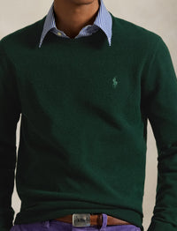 Pull col rond en laine  - Moss Agate