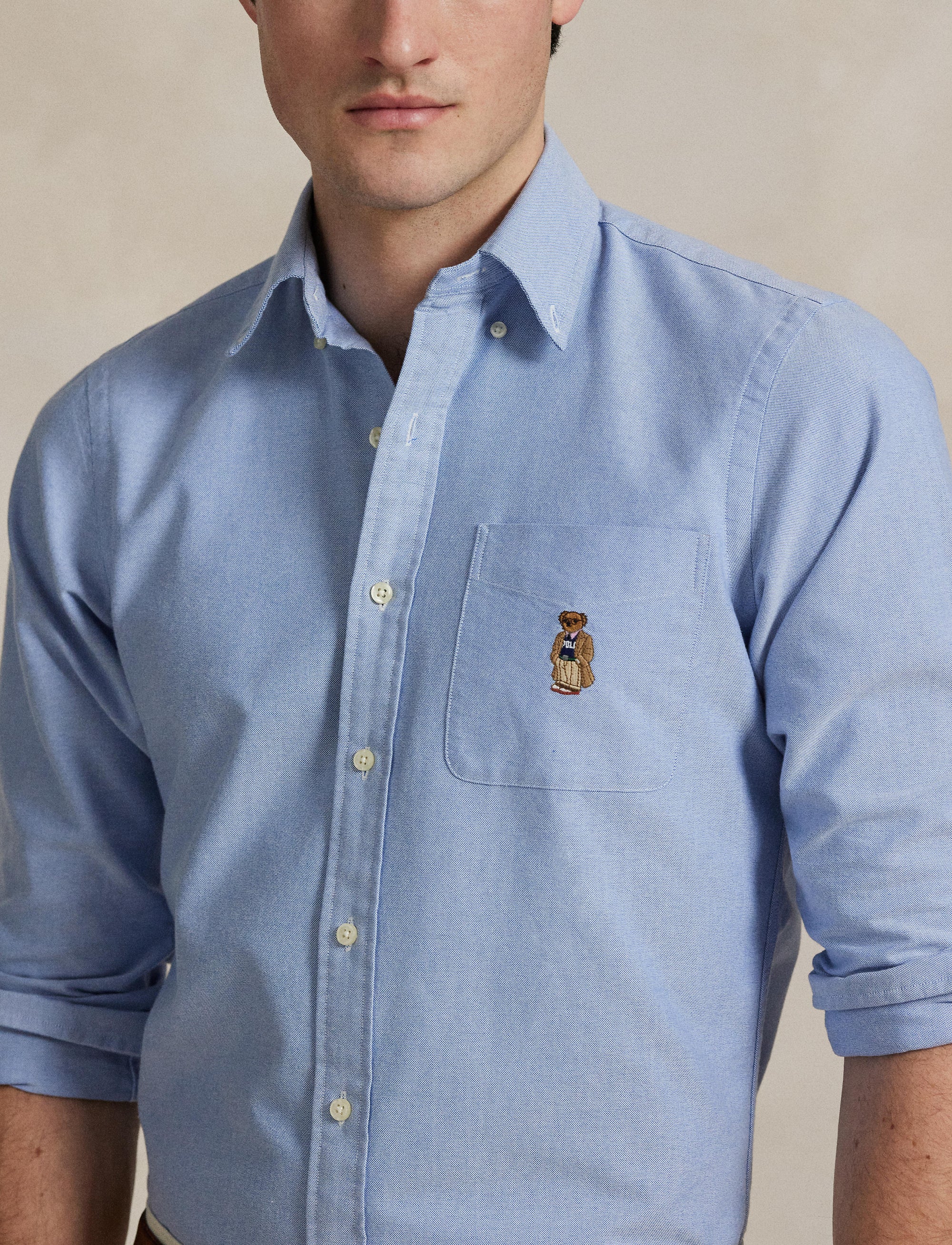 Chemise de sport à motif ours - Bleu